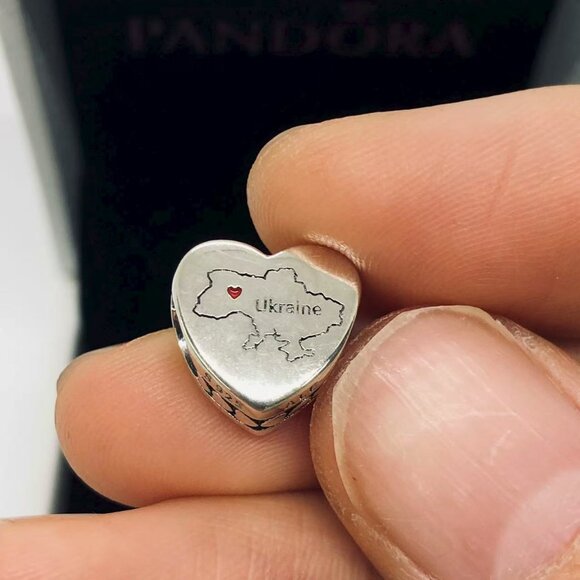 Pandora Jewelry - ✨🔥Pandora Ukraine Map Heart Charm Bead S925 Silver with box